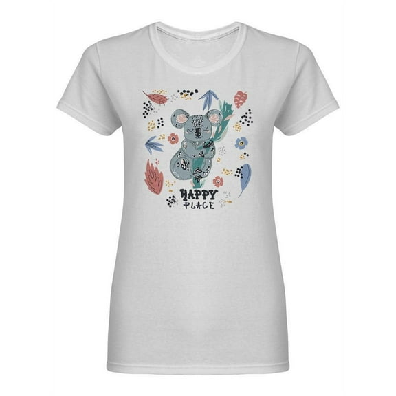 Koala Happy Place T-Shirt Women -Image by Shutterstock, Female Medium