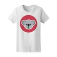 thumbnail image 1 of Koala Head Icon Graphic T-Shirt Women -Image by Shutterstock, Female Medium, 1 of 2