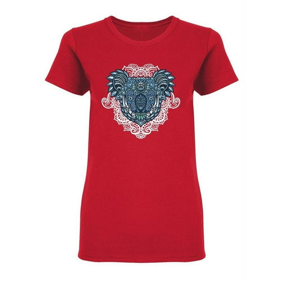 Koala Head Zentangle T-Shirt Women -Image by Shutterstock, Female Small