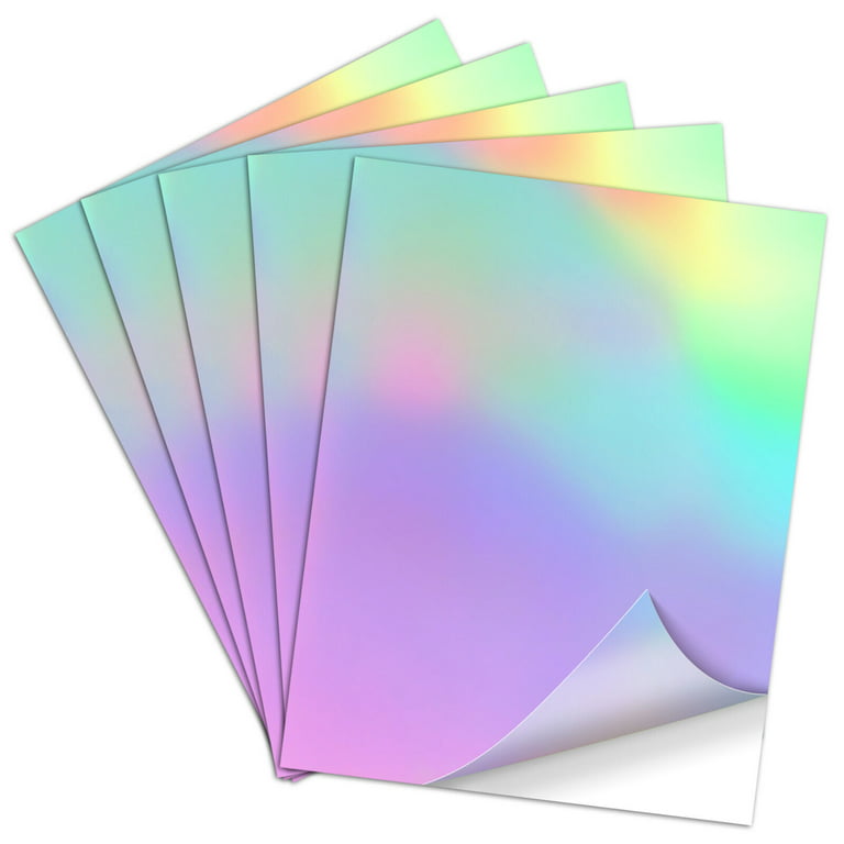 60 Sheets Holographic Laminate Sheets Clear Glitter A4 Size Vinyl Sticker  Pap