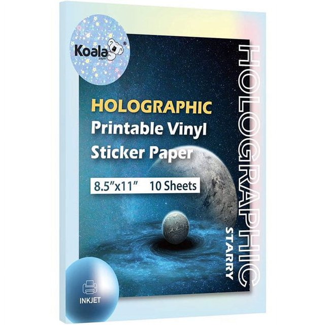 Koala Holographic Sticker Paper for Inkjet Printer Starry 10 Sheets 8