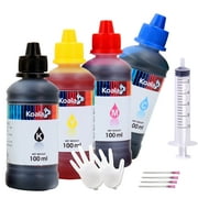 Koala Ink Refill Kit 400ML for Inkjet Printers, Compatible with H P 60 61 62 63 64 65 67 910 950 951 564 Cartridges