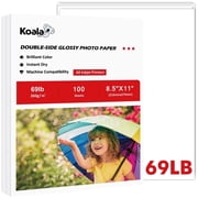 Koala Inkjet Photo Paper 8.5x11 Double-Sided Glossy, 100 Sheets ,260gsm 69lb, Thick Heavyweight Printer Photo Paper for DIY Greeting Cards, Book Covers, etc