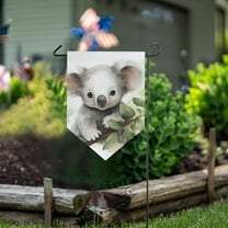 Koala Leaves Gray Garden Flag 18" x 12.5" Double Sided Yard Lawn Outdoor Decor Small Yard Flags