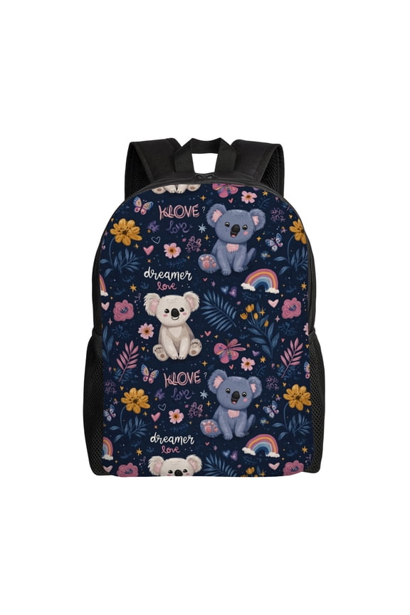 Koala Love Backpack with 15 Inch Laptop Compartment,Water-Resistant Daypack, Large Capacity Backpack with Adjustable Breathable Shoulder Straps for Daily Use Travel Gym