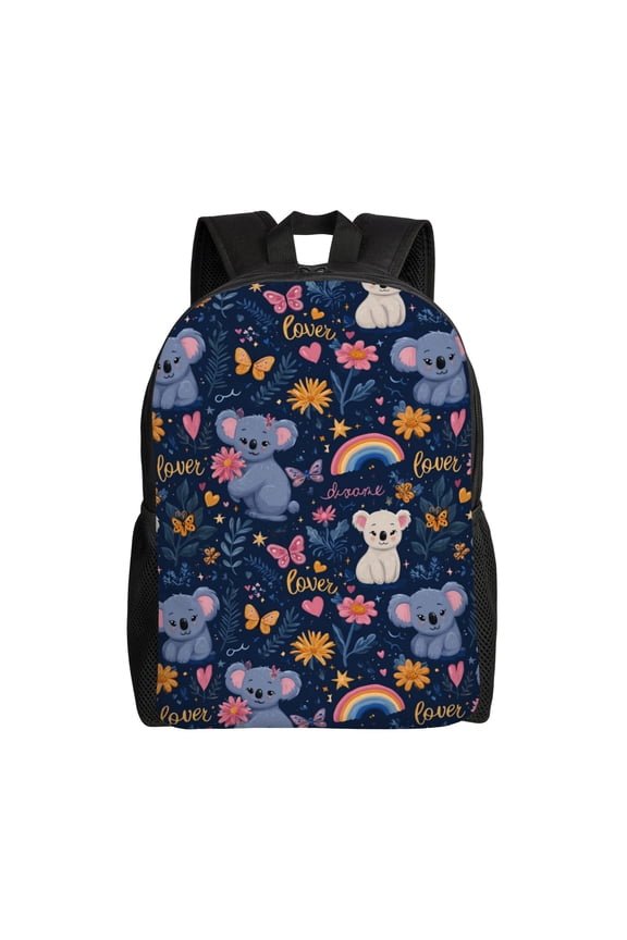 Koala Love Backpack with 15 Inch Laptop Compartment,Water-Resistant Daypack, Large Capacity Backpack with Adjustable Breathable Shoulder Straps for Daily Use Travel Gym