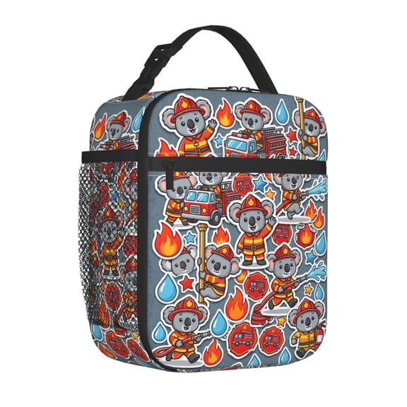 Koala Lunch Bag, Playful Creature Print Insulated Meal Tote, Reusable Rugged Thermal Bento Container, Unique Mid-Year Gift Idea For Adults