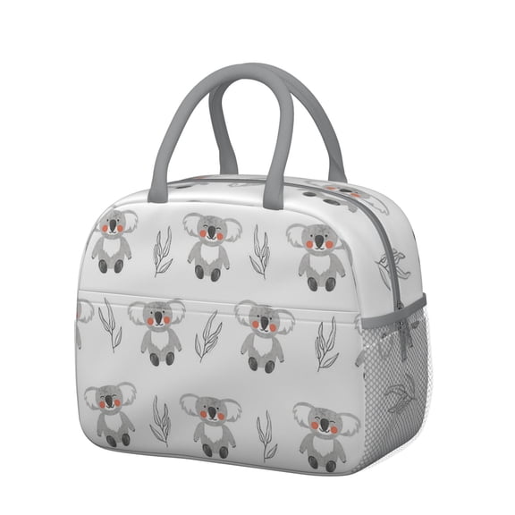 Koala Lunch Bag for Women, Cute Australian Koala Bear Cartoon Print, Reusable Animal Pattern Insulated Cooler Tote for Work, School, Travel, Office Lunch or Outdoor Picnic Use