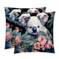 thumbnail image 1 of Koala Luxurious Velvet Throw Covers Pillow Inserts - Set of 2 Throw Pillows with Unique Patterns - 16x16, 18x18, 20x20 Inches for Home Decor and Gifts, 1 of 6