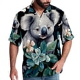 thumbnail image 1 of Koala Men's Casual Poplin Button Down Short Sleeve Shirts for Summer Beach - Unisex, 1 of 6
