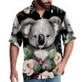 thumbnail image 1 of Koala Men's Casual Printed Button Down Short Sleeve Beach Shirts, 1 of 6
