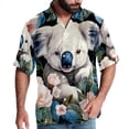 thumbnail image 1 of Koala Men's Short Sleeve Beach Button Down Casual Printed Summer Shirts - Unisex, 1 of 6