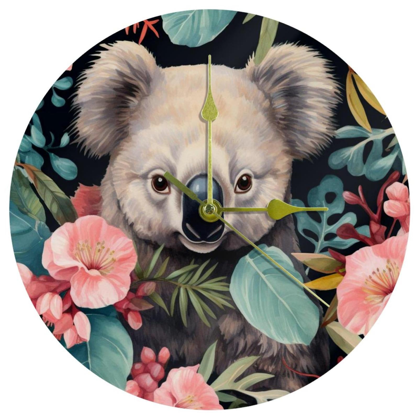 Koala Modern Acrylic Circular Wall Clock - Sleek Timepiece for ...