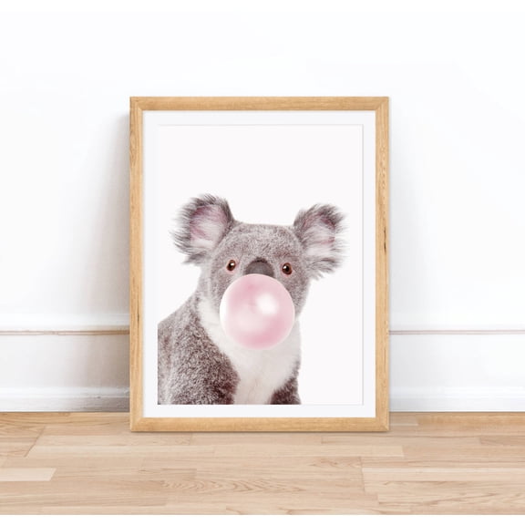 Koala Nursery Poster, Koala Poster, Safari Nursery Decor, Baby Animal Wall Art, Nursery Art, Baby Koala Poster, Baby Girl Nursery, Unframed Poster Size 8x12