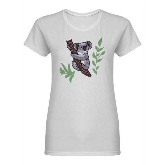 Koala On A Branch Design T-Shirt Women -Image by Shutterstock, Female XX-Large