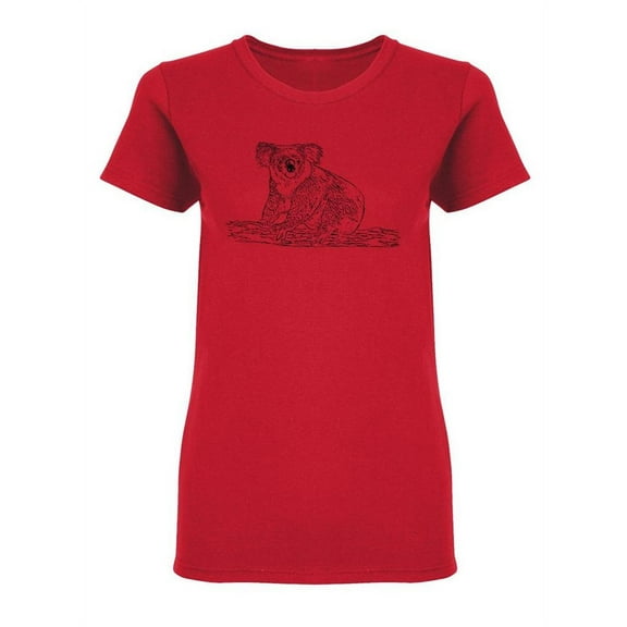 Koala On A Tree Branch Graphic T-Shirt Women -Image by Shutterstock, Female Small