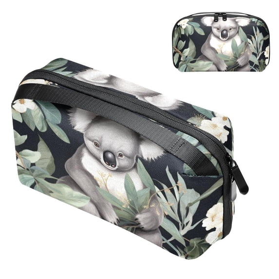 Koala Oxford Fabric Digital Pouch for Electronic Devices, Waterproof Travel Case for Cell Phone Charger, Hard Drive, and Cords - 5.9x9.44x3.14 inches