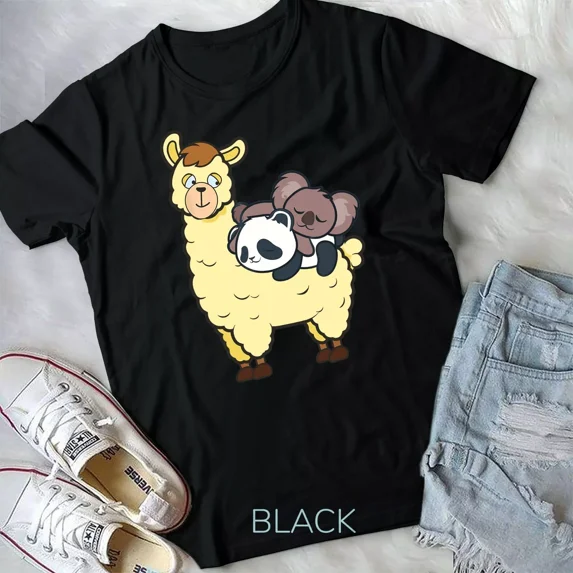 Koala Panda Llama Shirt Men Women Kids Panda Lover Koala Unisex T-shirt