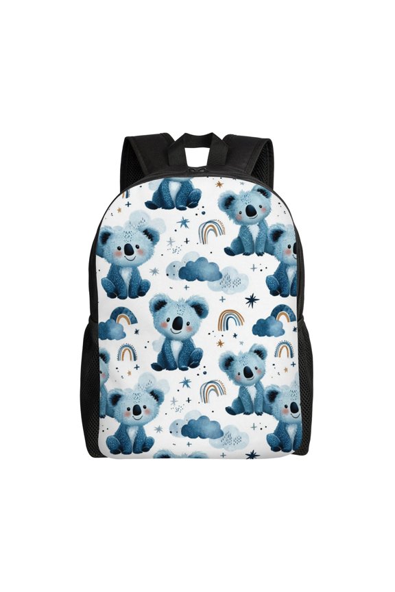 Koala Pattern Backpack with 15 Inch Laptop Compartment,Water-Resistant Daypack, Large Capacity Backpack with Adjustable Breathable Shoulder Straps for Daily Use Travel Gym