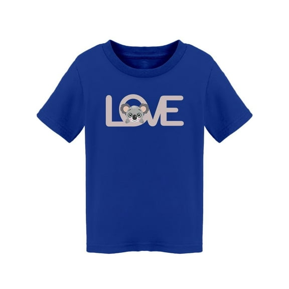 Koala Peeking On Word Love T-Shirt Toddler -Image by Shutterstock,  2 Toddler