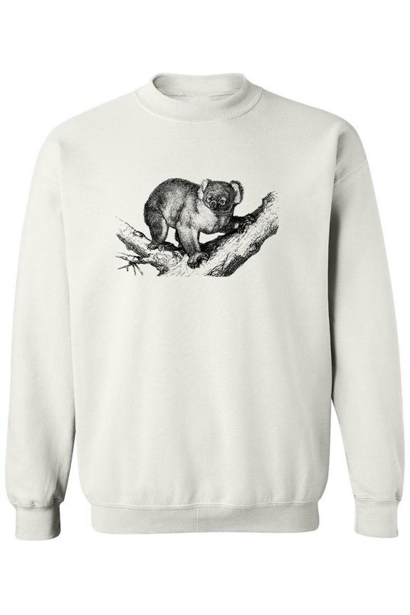Koala Pencil Drawing Sweatshirt Men -Image by Shutterstock, Male Large