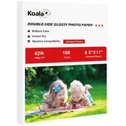 Koala Photo Paper - Double Side Glossy Inkjet Printer  Photo Paper 8.5X11 42lb 160gsm for DIY Brochures, Books, Flyers, Crafts,etc