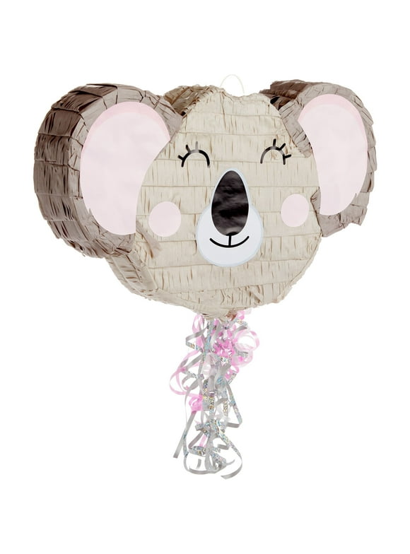 Koala Pinata - Pull String Animal Pinata, Koala, Animal, Jungle Theme Birthday Party Decorations (Small, 16.5x10x3 In)