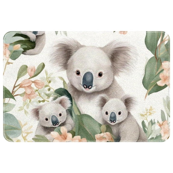Koala Polyester Non-Slip Machine Washable Bath Rugs Office Mat Floor Mats