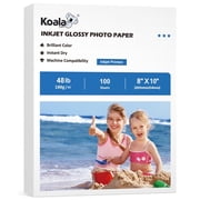 Koala Premium Glossy Photo Paper 8X10, 48lb 10Mil 100 Sheets, Photographic Paper 8 x 10 for Inkjet Printers DIY Home Photo Frames