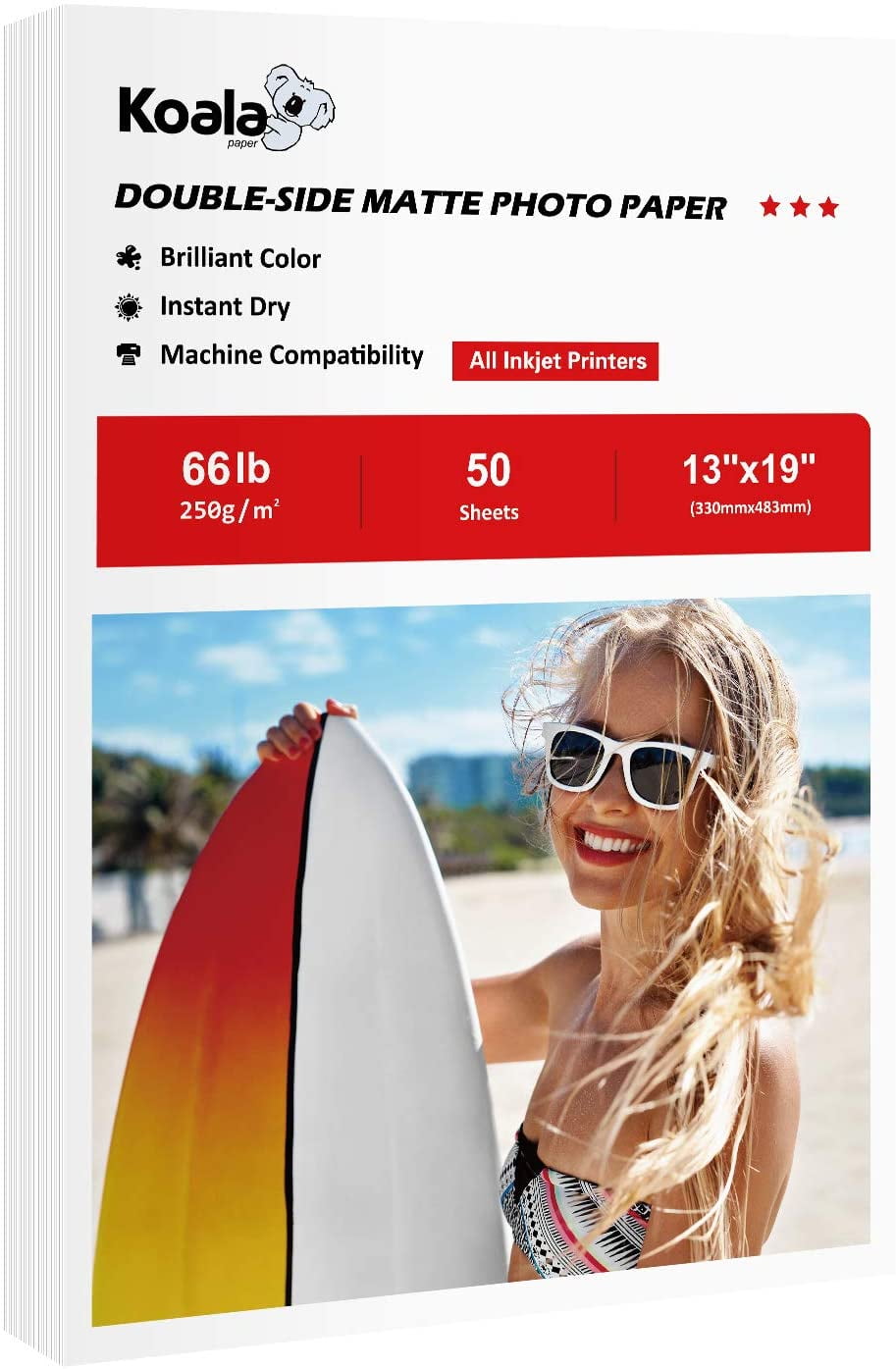 Koala Premium Photo Paper 13x19 Double Sided Matte 66lb 250g