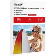 Koala Premium Photo Paper 13x19 Double Sided Matte 66lb 250g Heavyweight for Inkjet Printer Cardstock Photo Printer Paper 50 Sheets