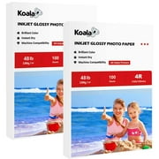 Koala Premium Photo Paper 4X6 Glossy 200 Sheets 48lb 10Mil 180gsm 6 x 4 Picture Paper for Inkjet Printers HP Epson, Canon, Scratch Resistance