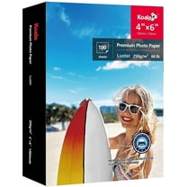 Koala Premium Photo Paper 4x6 Inch Luster Photo Paper 66lb / 250gsm Water-resistant Soft Gloss Picture Paper for Inkjet Printer 100 Sheets