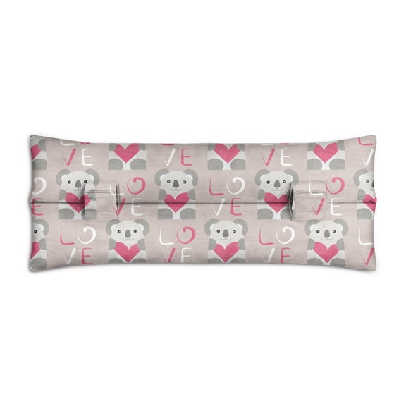 Koala Print Heart Surgery Recovery Pillow - Post Surgery Seat Belt Cushion for Mastectomy & Chest Protection, Plush Fabric & High-Resilience Filling