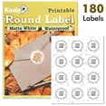 Koala Printable Round Labels 2 inch Round Stickers for Laser + Inkjet Printers, 180 Pcs ...