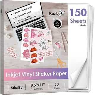 Koala Printable Waterproof Paper for Inkjet, 8.5x11 in Matte White Vinyl  Printer Paper 30 Sheets, Synthetic Paper Non-Tearable, Durable, Quick  Drying 
