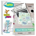 thumbnail image 1 of Koala Printable Vinyl Sticker Paper for Inkjet, 100 Sheets, Waterproof Sticker Paper 8.5x11 Matte White, Cutable, 1 of 12