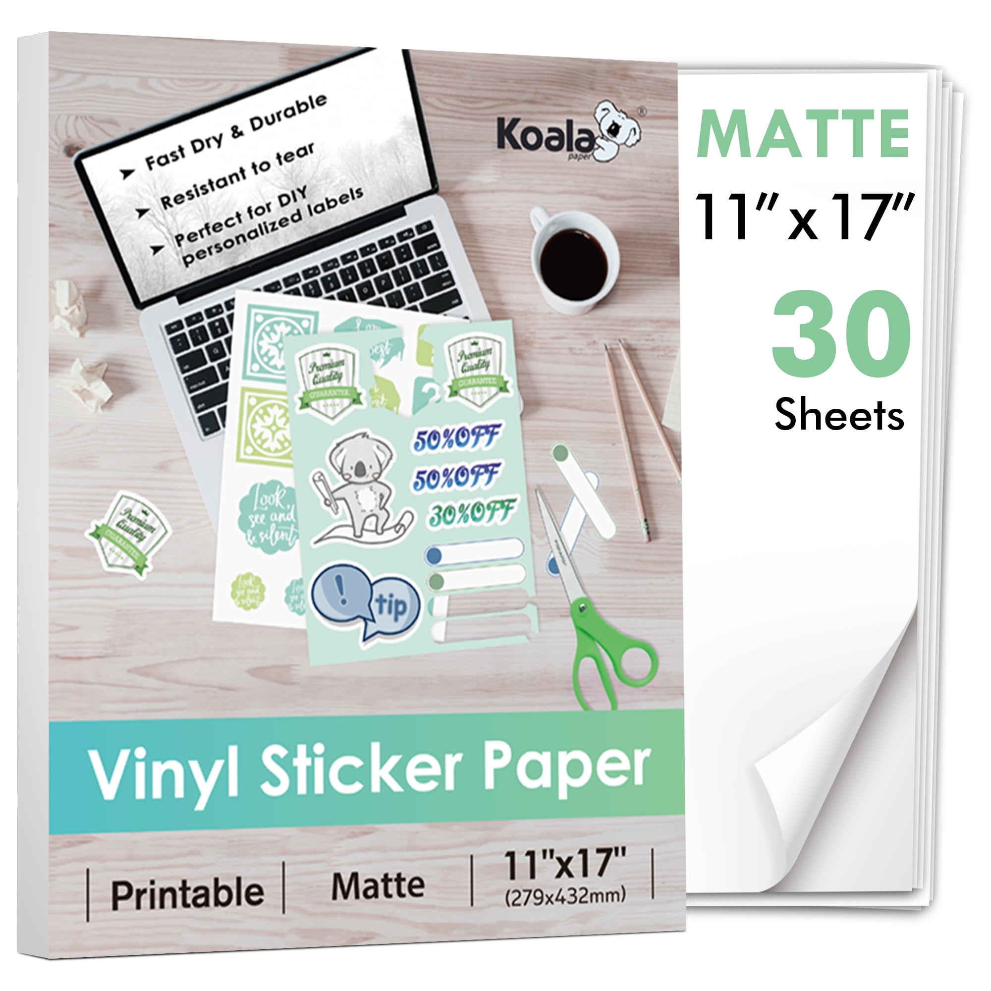 NEEK  Sticker 30枚 Amazon.com : 30 Sheets Printable Clear Sticker Paper for