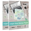 Koala Printable Vinyl Sticker Paper for Inkjet &amp; Laser Printers 11x17 ...