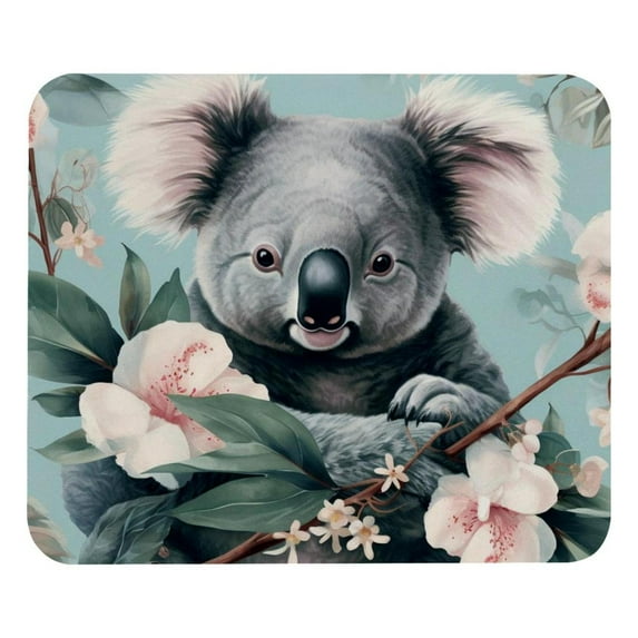 Koala Printed Non-Slip Rubber Bottom Gaming Mouse Pad 8.3x9.8 Inch Square Office and Gaming Mouse Mat