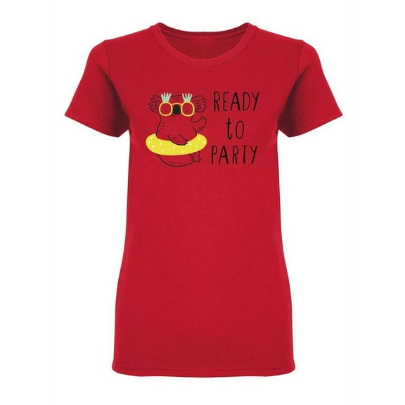 Koala Ready To Party T-Shirt Women -Image by Shutterstock, Female Small