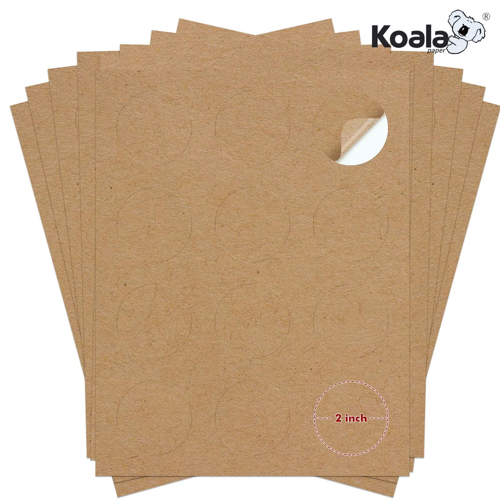 180 Brown Kraft Address Labels - 1x2-5/8 Inch Blank Stickers For Inkjet & Laser Printers (6 Sheets)