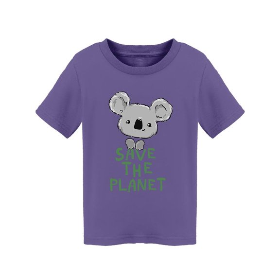Koala Save The Planet Design T-Shirt Toddler -Image by Shutterstock, 2 Toddler