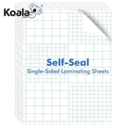 Koala Self Adhesive Laminating Sheets 9" x 12", Self Seal Clear Laminate Sheets Protector, Waterproof Glossy ,No Machine Needed 10 Sheets for Stickers, Photos