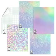 Koala Self Adhesive Laminating Sheets A4, Transparent Holographic Clear Sticker Paper Overlay Film 25 Sheets, No Machine Needed, Peel and Stick Laminate Sheets Paper