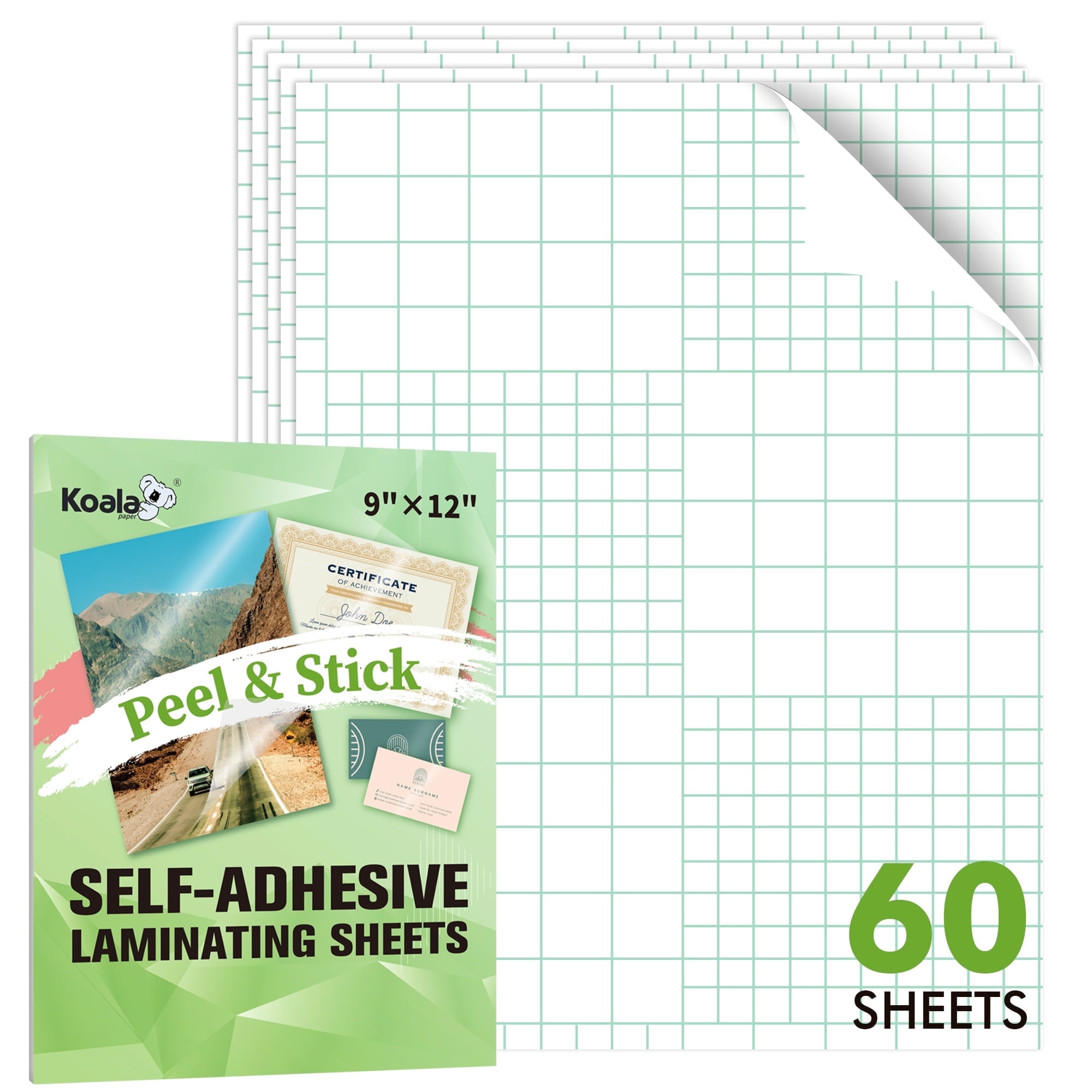 Koala Clear Self-Adhesive Laminting Sheet Holographic Vinyl Sticker Paper A4 5PK - View #13