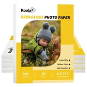 Koala Semi Gloss Photo Paper 8.5x11 for Inkjet + Laser Printers 30lb 200 Sheets Semi Glossy Printer Paper Lightweight for Crafts