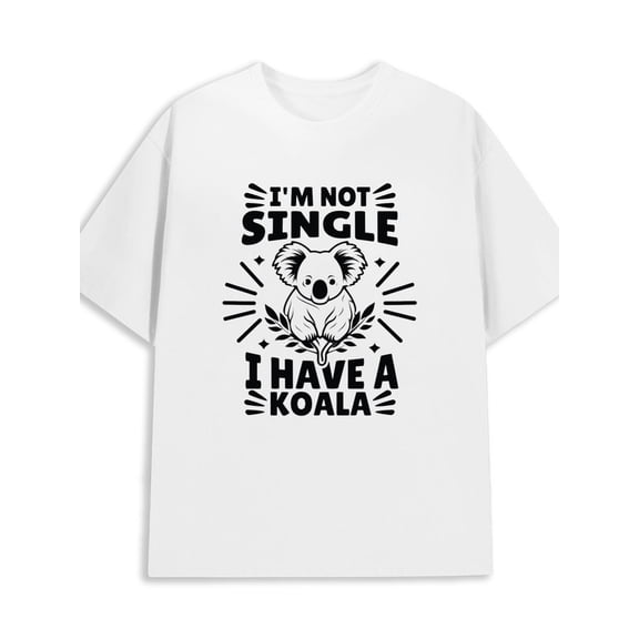 Koala Single Tee 180G 100% Cotton 180G 100% Cotton men high quality plus size funny white Trendy Unisex Shirt Short Sleeve tshirts Unique Design Unisex Shirt Crewneck tshirts Halloween gifts
