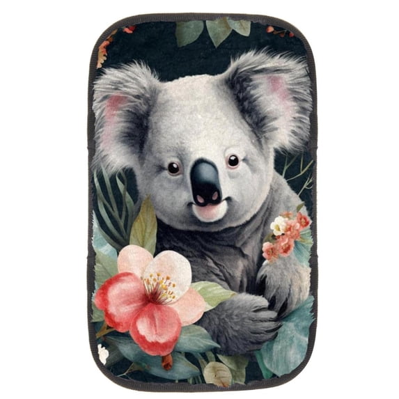 Koala Soft, Comfortable, Furry Printed Car Armrest Cover - Armrest Accessory - 12.5x8.2 Inch