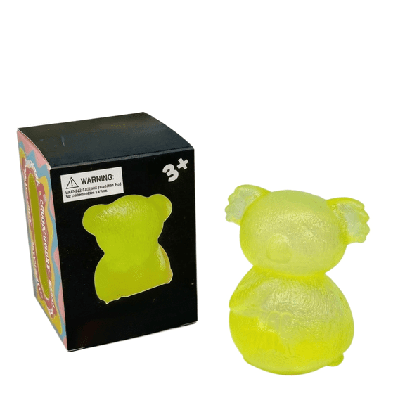 Koala Squishy Toy Maltose Filled Stress Bear Squeeze Fidget Toy for Adults High Density Slow Rebound Malleable Venting Ball to Soothe Anxiety Yellow